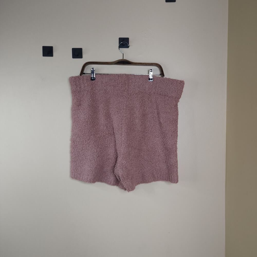 Skims Cozy Knit Shorts In Rose Size 4X/5X